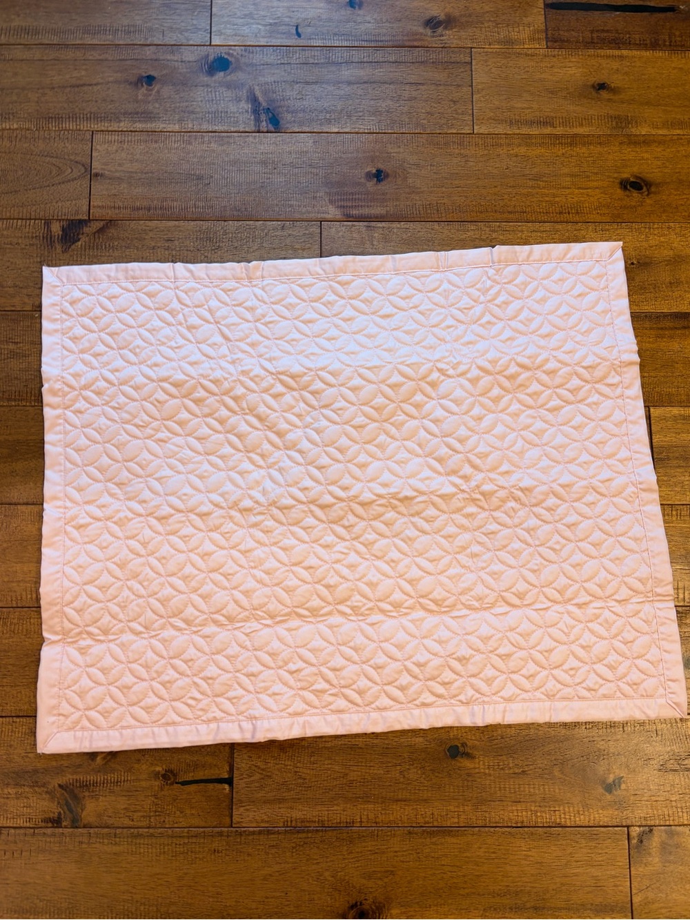 Cuddledown Light Pink Quilted Pillow Sham Standard Size 100% Cotton Shell EUC
